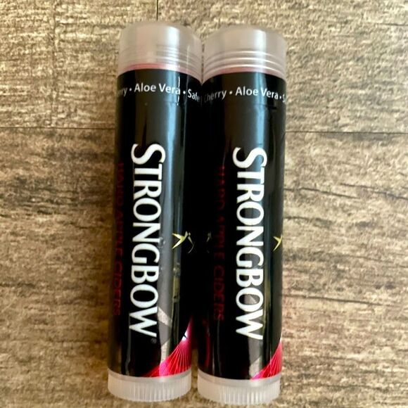 New Sealed Set of 2 Strongbow Hard Cider Cherry Lip Balm Chapstick - Picture 1 of 3